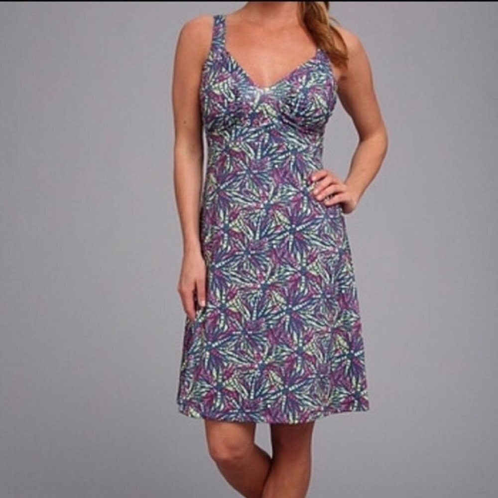 Patagonia  Minette Floral Geometric Dress‎ in Blue, Yellow, & Pink Size XS